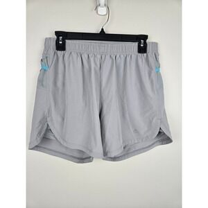 Haimont Womens Running Shorts Gray Liner Zipper Pocket Athletic Size Large